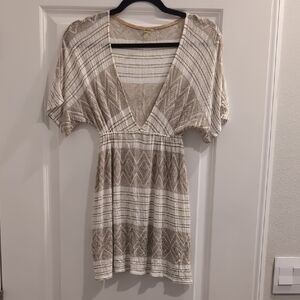 Vitamin A Tan and Cream Knit Top